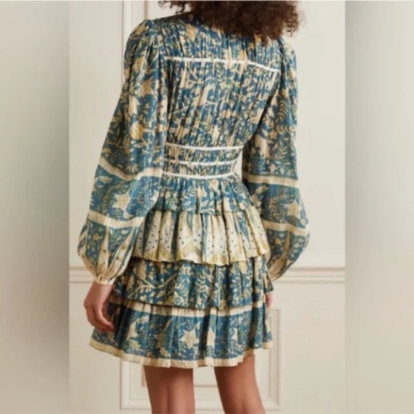 Ulla Johnson Nina Tiered Cotton Voile Mini Dress Lanai 4 - Picture 2 of 14